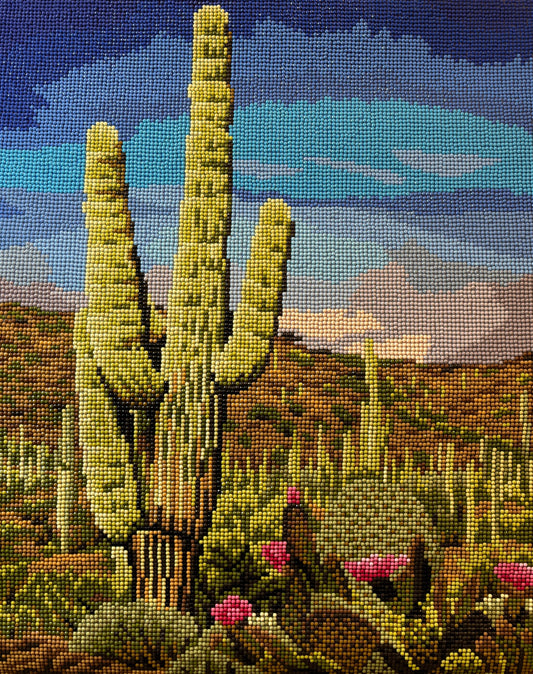 Cactus Painting, Completed Diamond Painting, Make Market