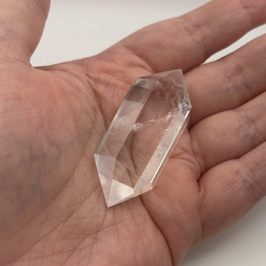 Clear Quartz Double-Terminated Point – Natural Faceted Crystal