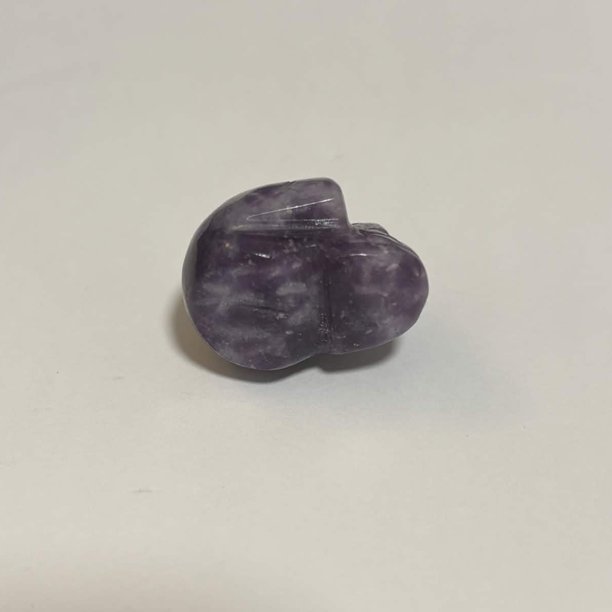 Lepidolite Mini Skull Carving – Natural Polished Crystal Stone (CR-SK1)