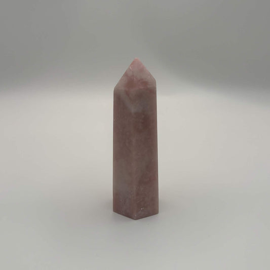 Satin Polished Rose Quartz Tower