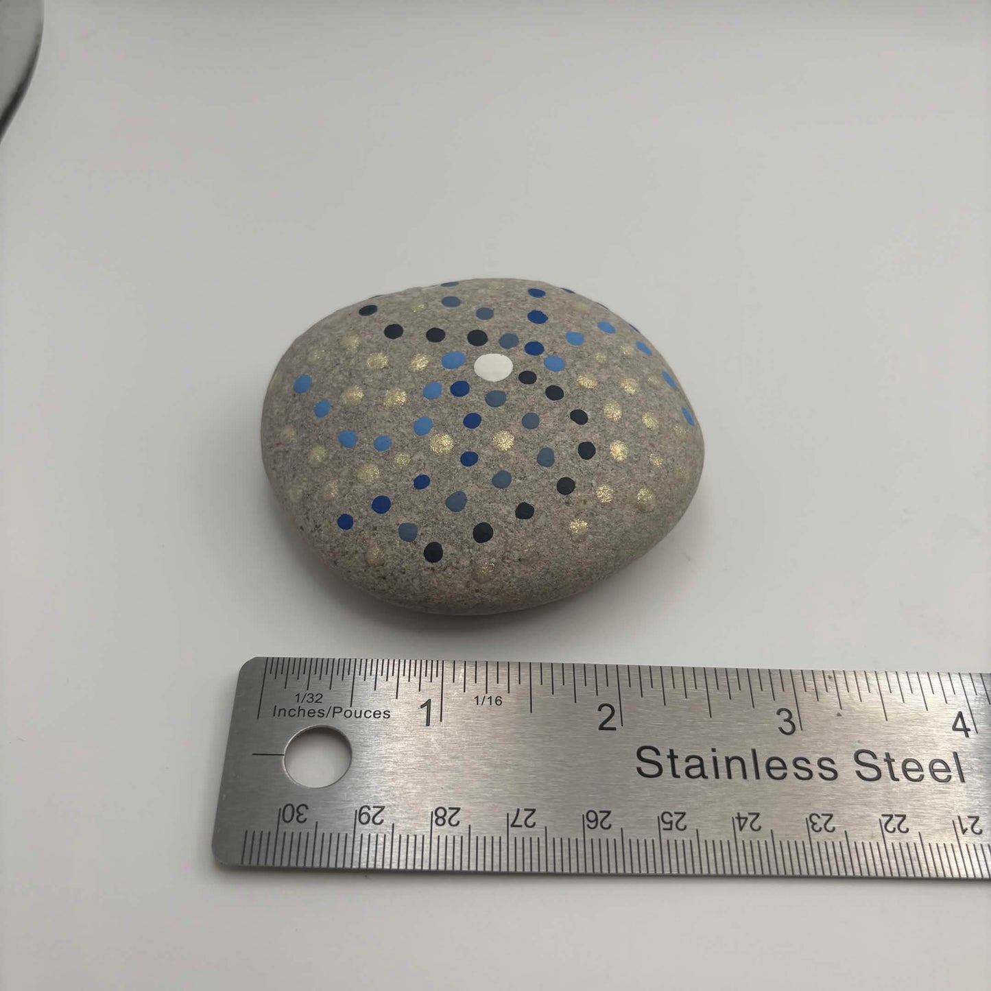 Original Hand-Painted Lake Superior Stone — Final Piece in 3-Piece Series
