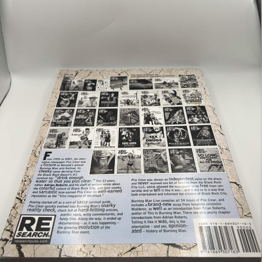 Burning Man Live: 13 Years of Piss Clear – Adrian Roberts – Signed First Printing