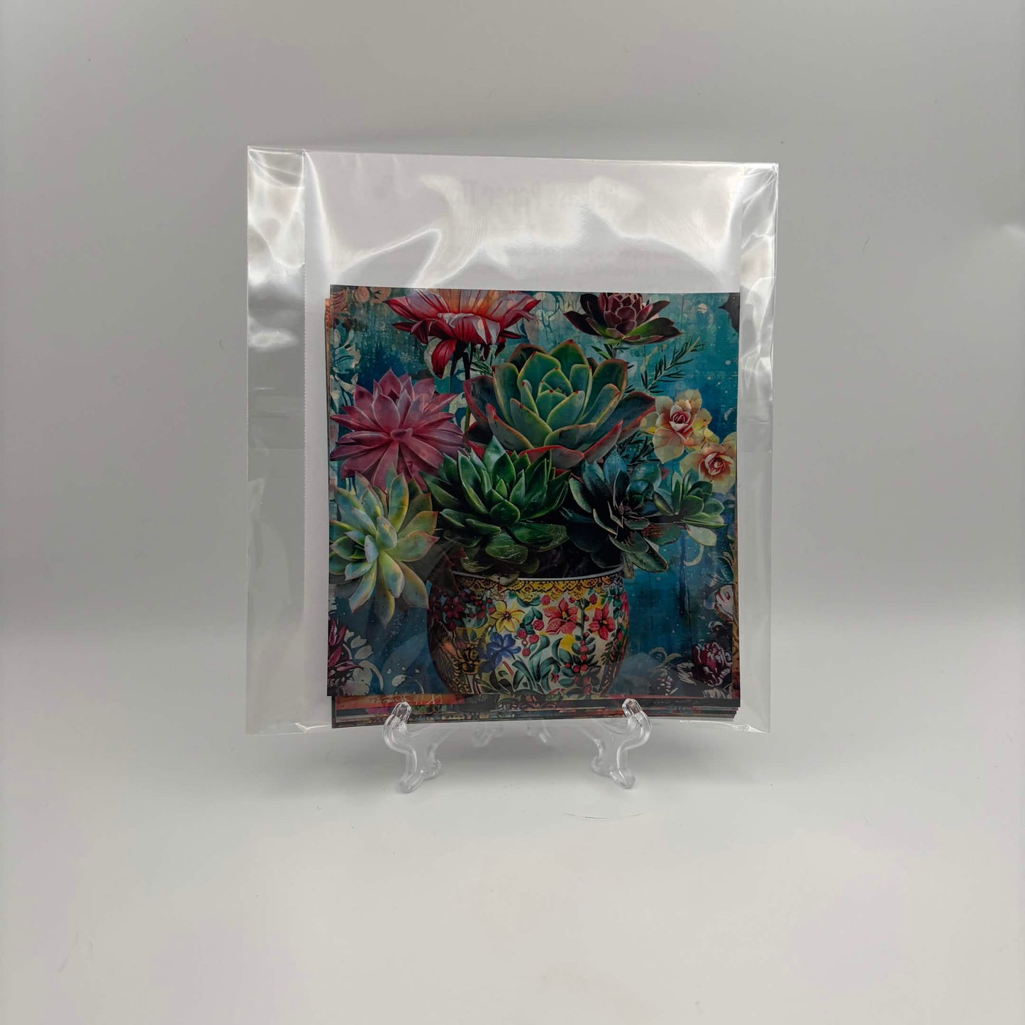 Bee's Crafty Corner Succulent Pots Diamond Painting Release Paper — 12 Sheets