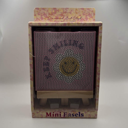 Diamond Art Club Mini Easels: Keep Smiling — Mini Diamond Painting Kit + Easel | New