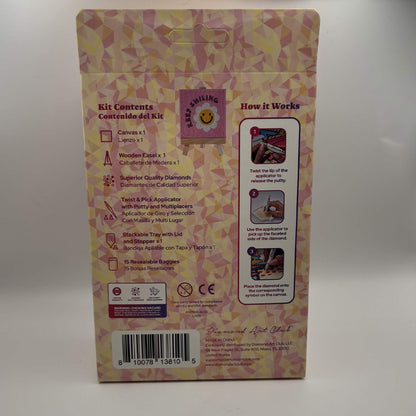 Diamond Art Club Mini Easels: Keep Smiling — Mini Diamond Painting Kit + Easel | New