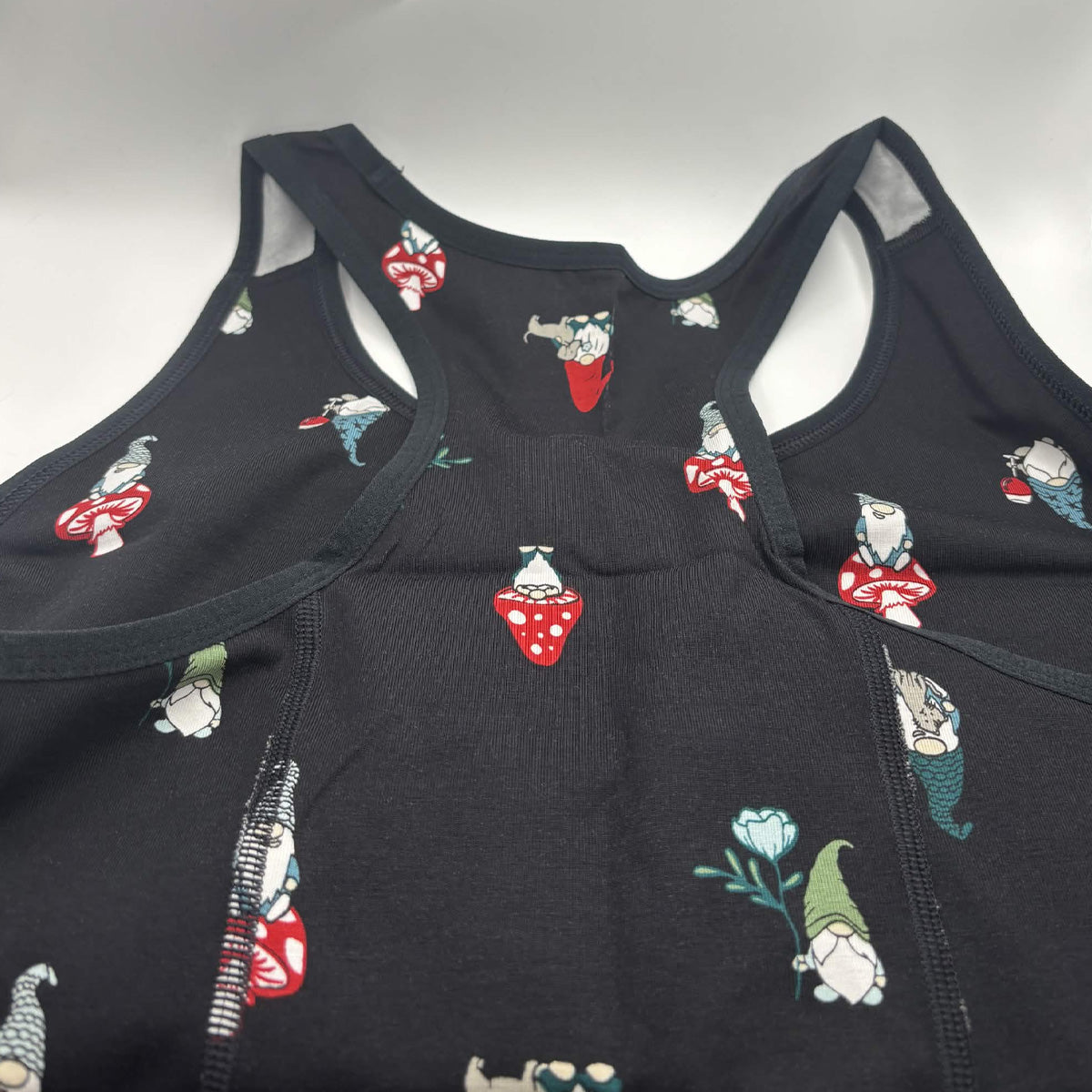 TomboyX Racerback Soft Bra 3X — Gnome & Mushroom Print | New Unworn