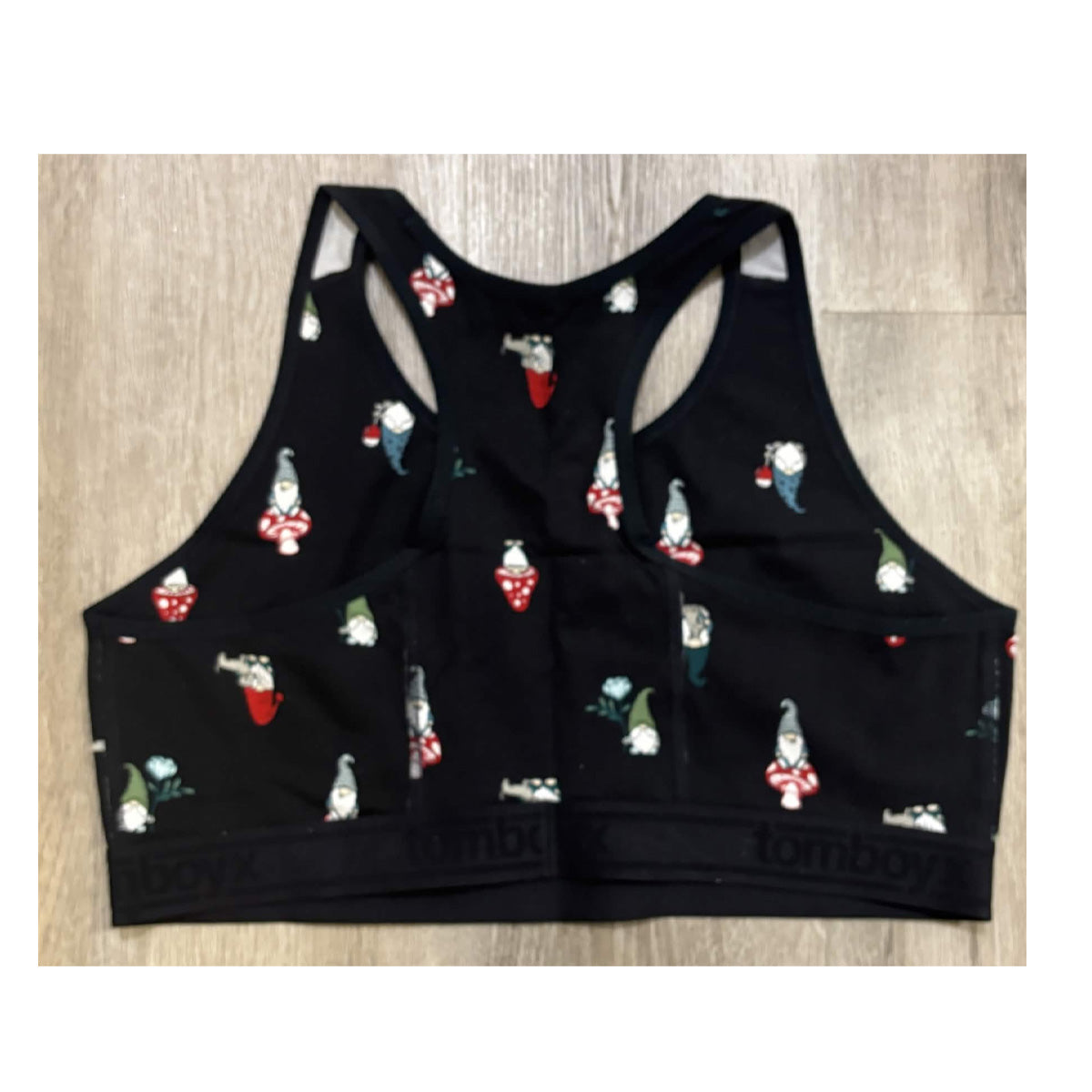 TomboyX Racerback Soft Bra 3X — Gnome & Mushroom Print | New Unworn