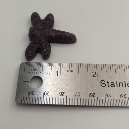 Lepidolite Dragonfly Carving – Natural Purple Crystal