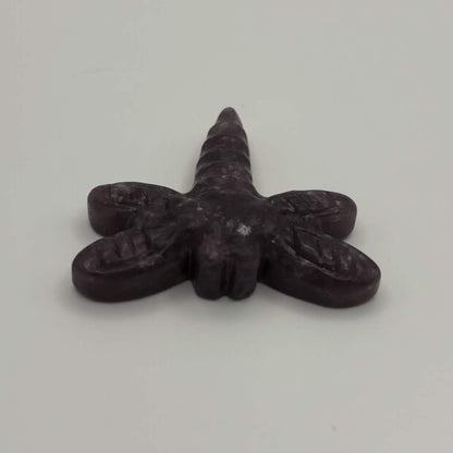 Lepidolite Dragonfly Carving – Natural Purple Crystal