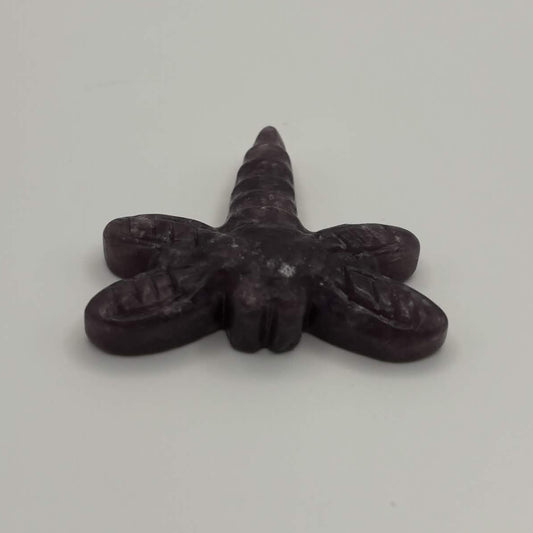 Lepidolite Dragonfly Carving – Natural Purple Crystal