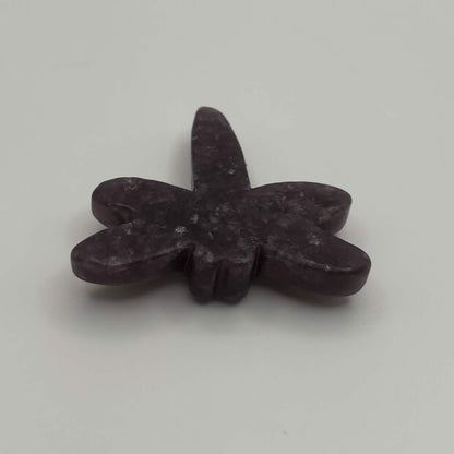 Lepidolite Dragonfly Carving – Natural Purple Crystal