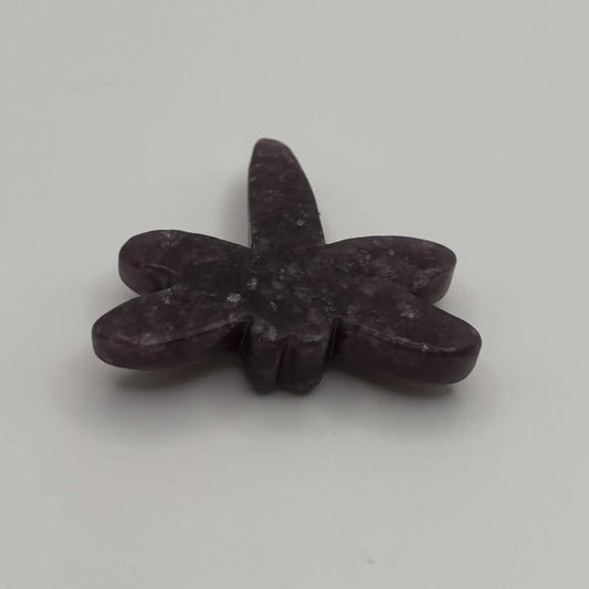 Lepidolite Dragonfly Carving – Natural Purple Crystal