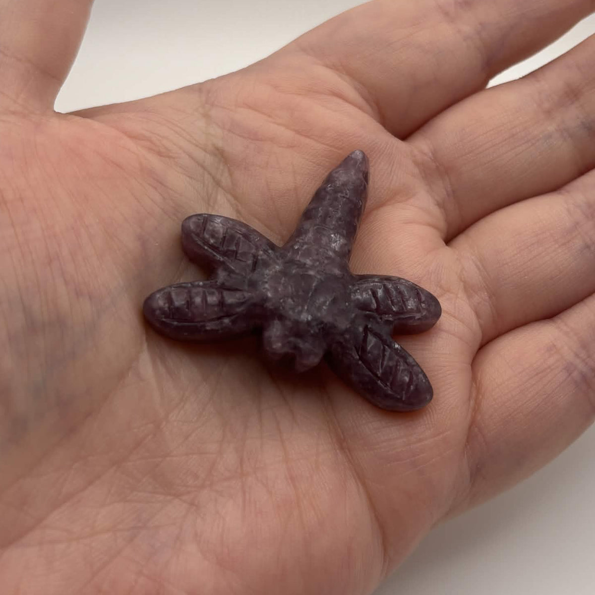 Lepidolite Dragonfly Carving – Natural Purple Crystal