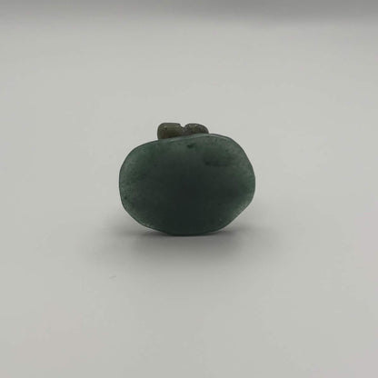Moss Agate Dragonfly on Green Aventurine Leaf – Natural Stone Carving (CR-DF13)