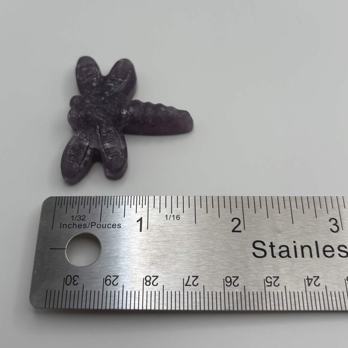 Lepidolite Dragonfly Carving – Natural Purple Crystal (CR-DF4)