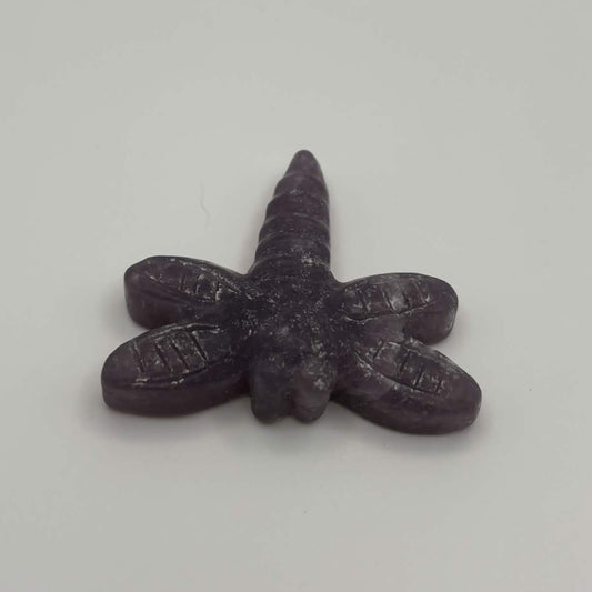 Lepidolite Dragonfly Carving – Natural Purple Crystal (CR-DF4)