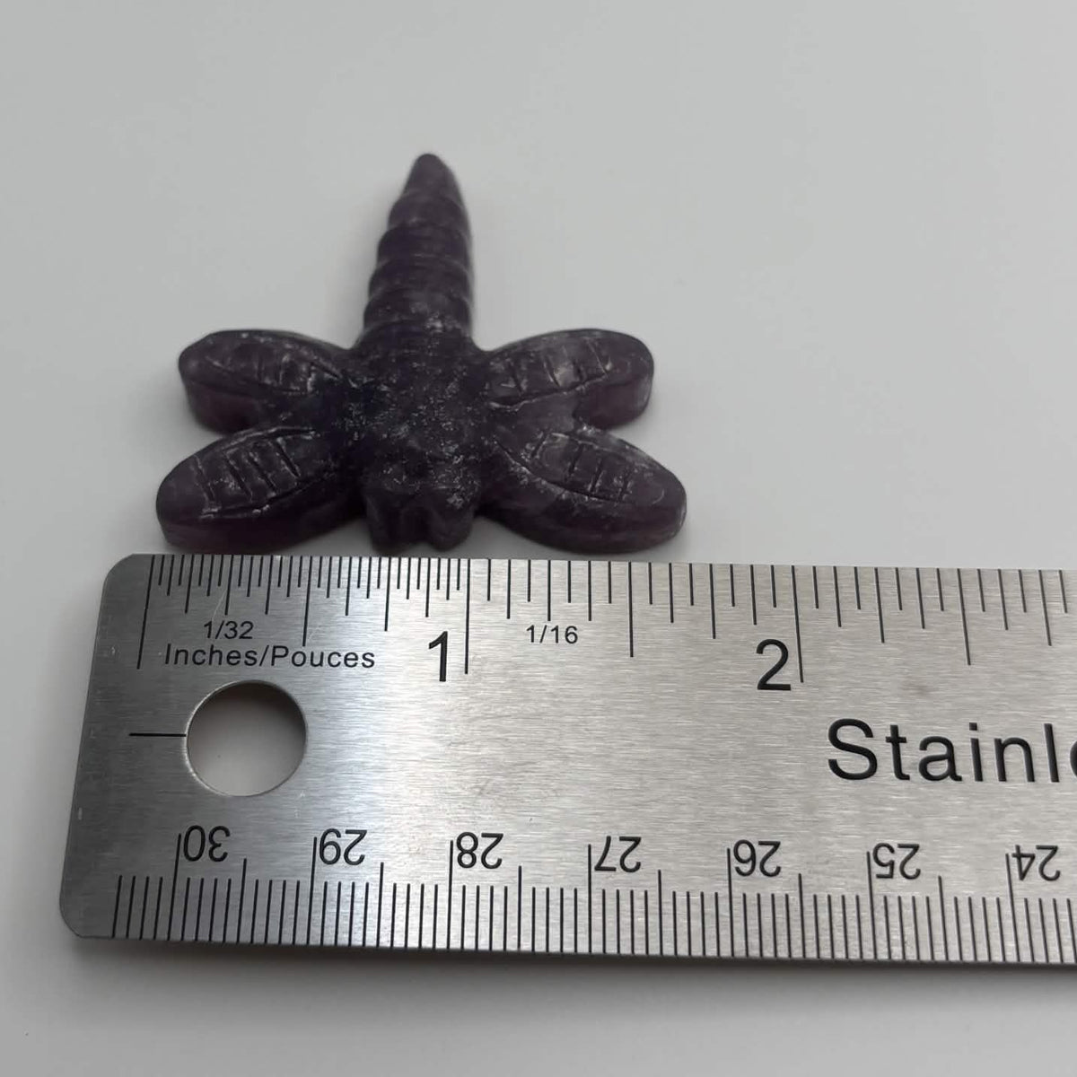 Lepidolite Dragonfly Carving – Natural Purple Crystal (CR-DF4)
