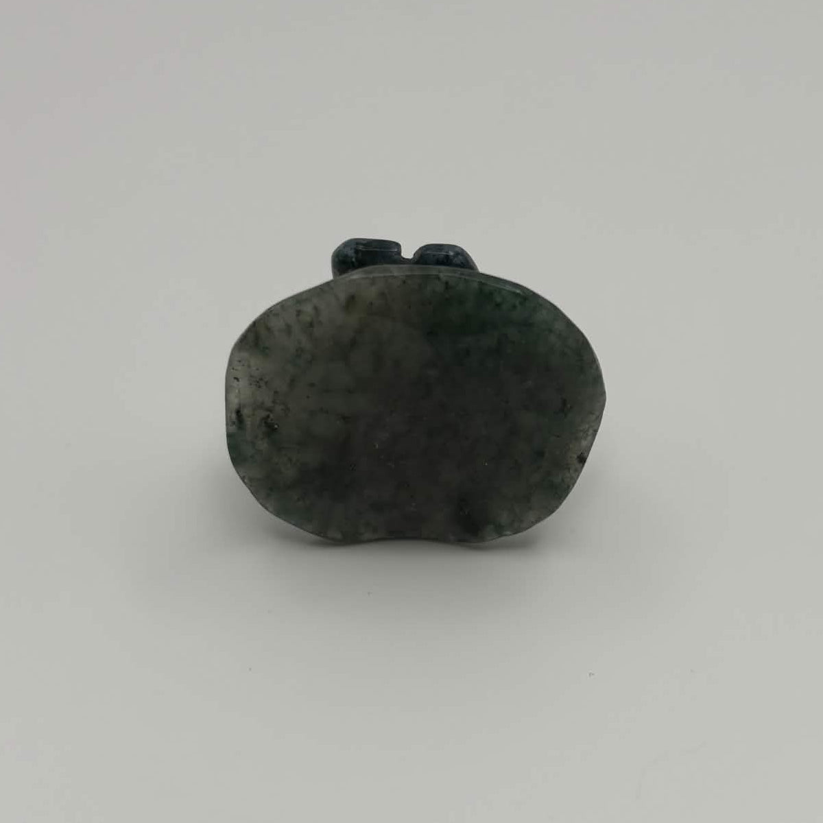 Moss Agate Dragonfly on Green Aventurine Leaf – Natural Stone Carving (CR-DF5)