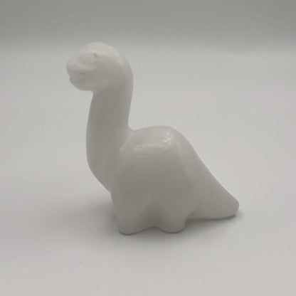 Satin Polished White Calcite Sauropod
