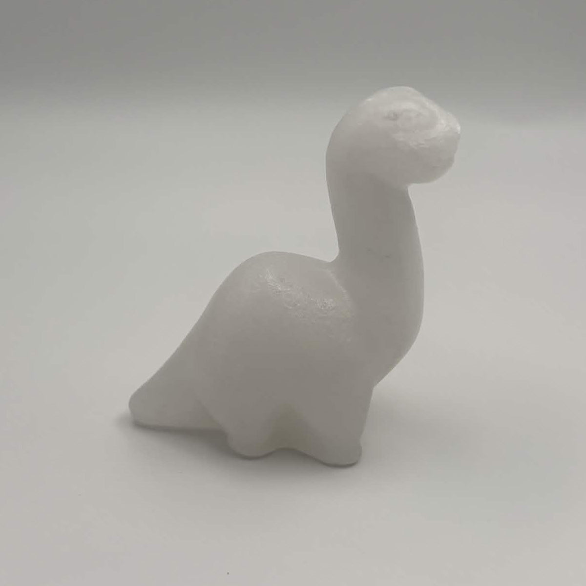 Satin Polished White Calcite Sauropod
