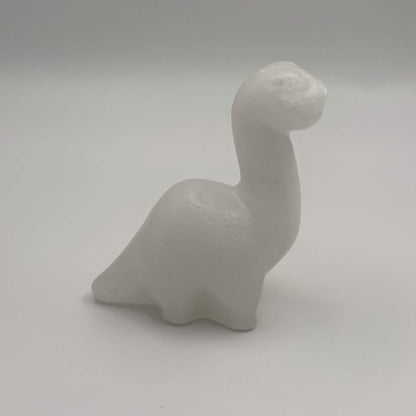 Satin Polished White Calcite Sauropod