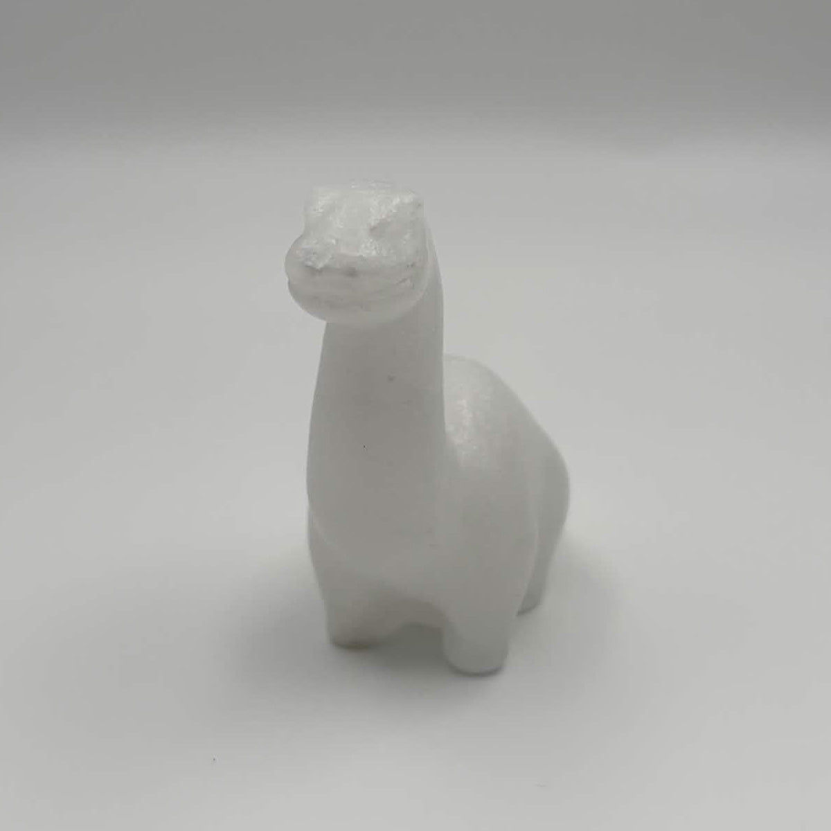 Satin Polished White Calcite Sauropod