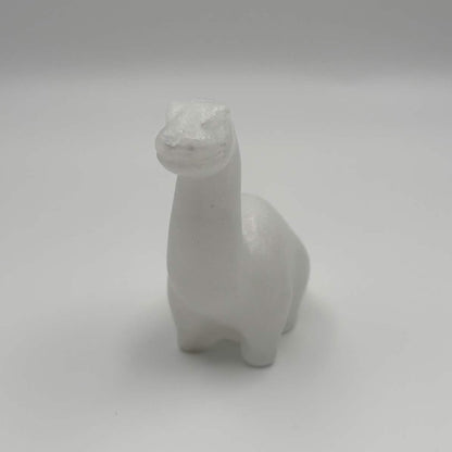 Satin Polished White Calcite Sauropod