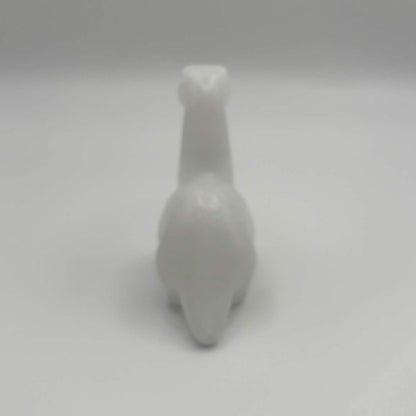 Satin Polished White Calcite Sauropod