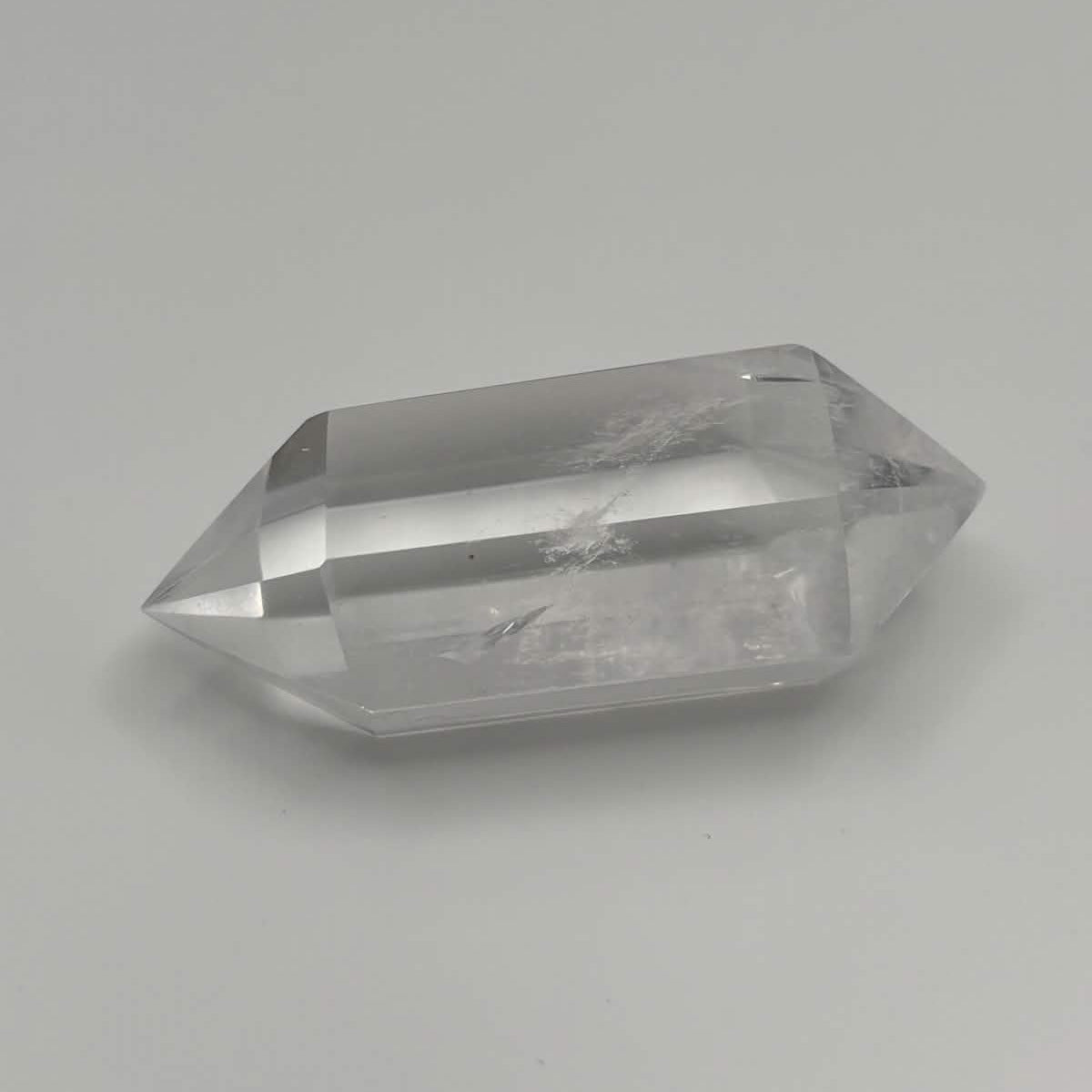 Clear Quartz Double-Terminated Point – Natural Faceted Crystal