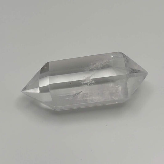 Clear Quartz Double-Terminated Point – Natural Faceted Crystal
