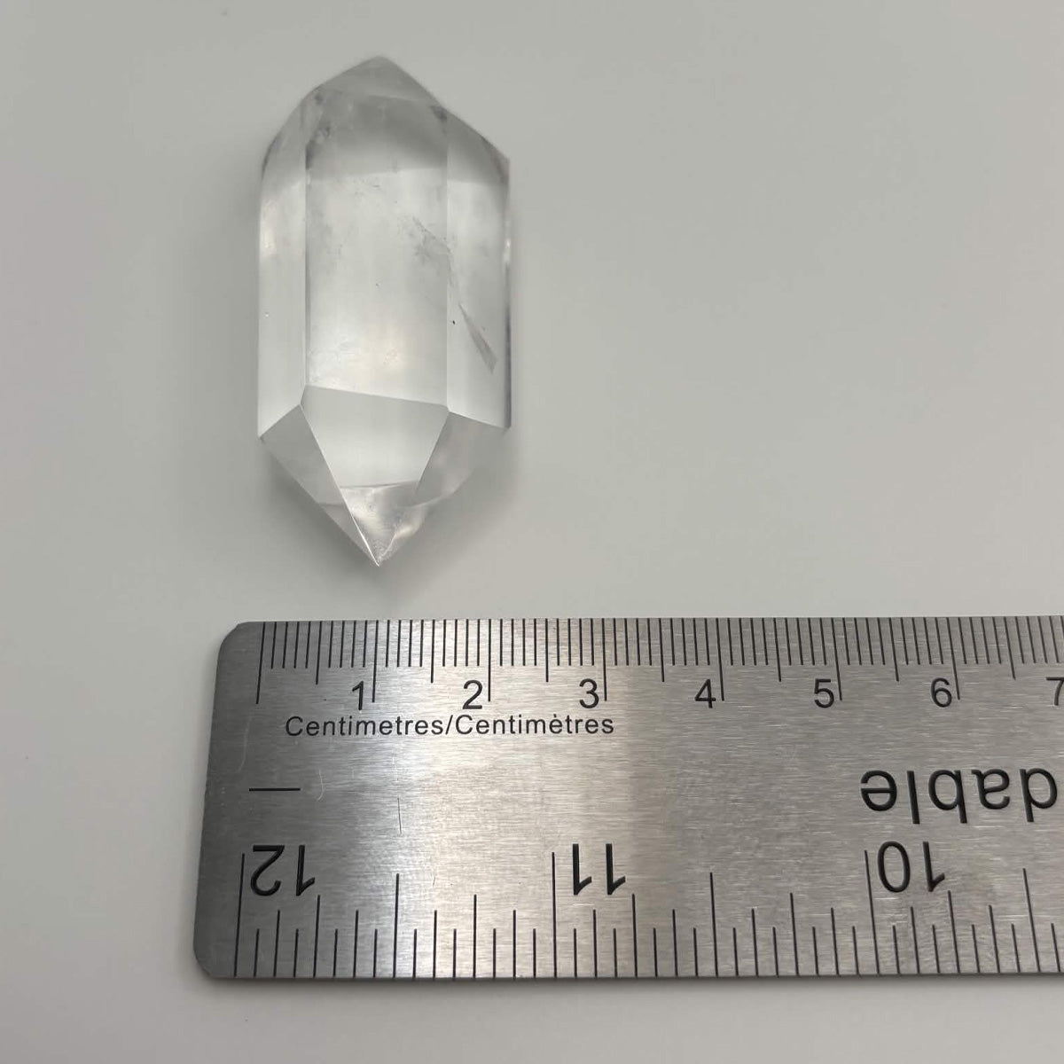 Clear Quartz Double-Terminated Point – Natural Faceted Crystal