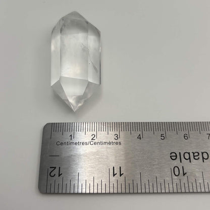 Clear Quartz Double-Terminated Point – Natural Faceted Crystal