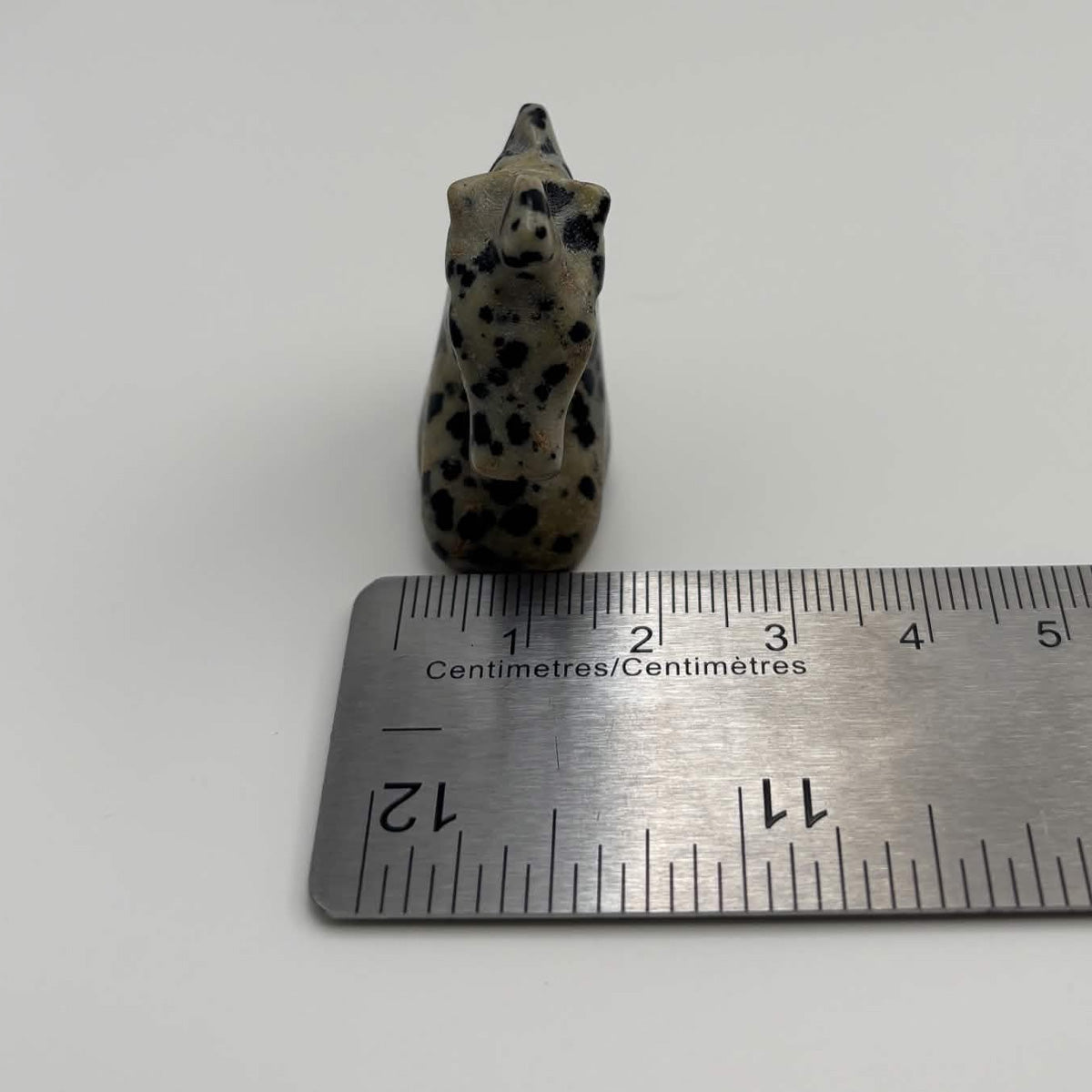 Polished Dalmatian Jasper Unicorn Head