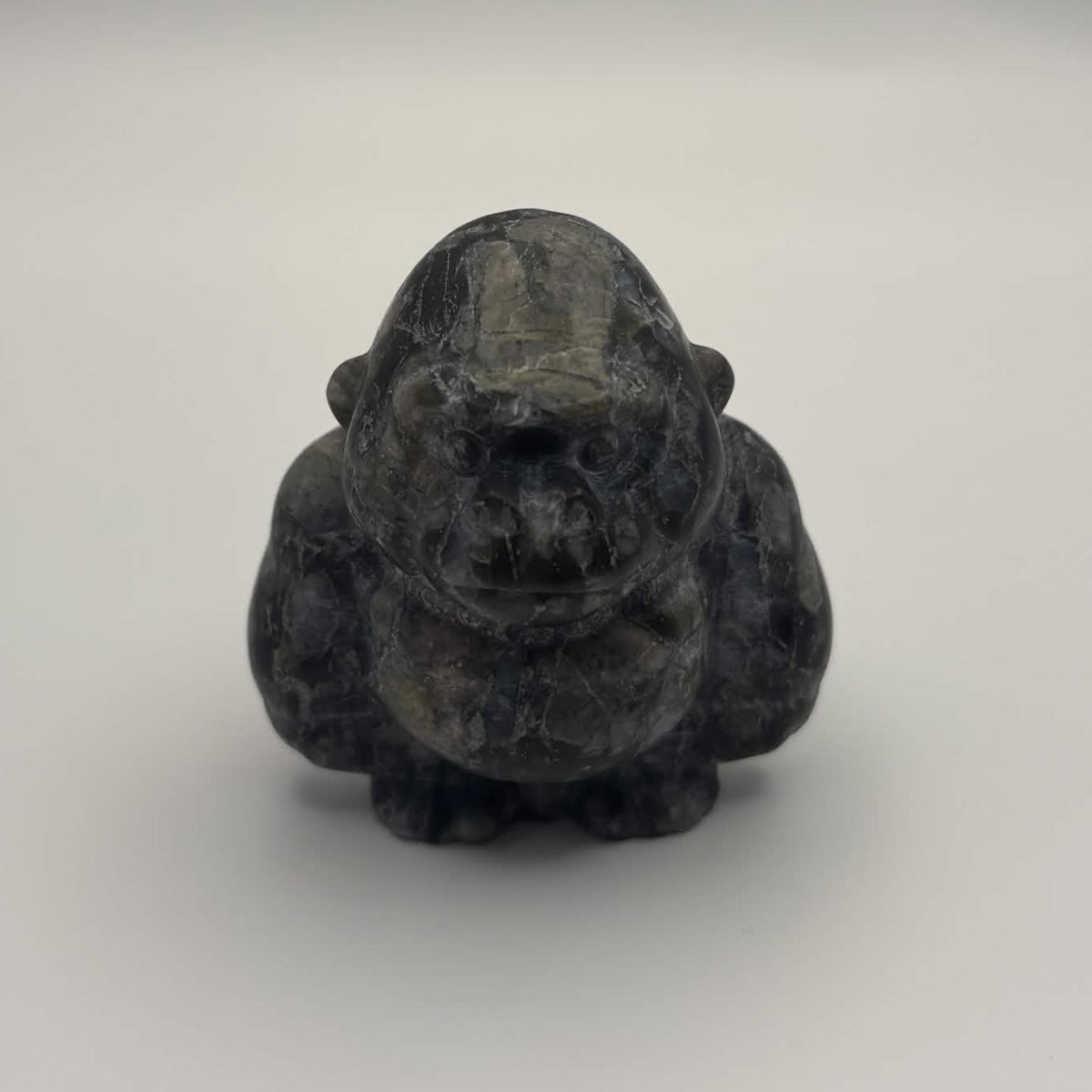 Satin Polished Larvikite Gorilla