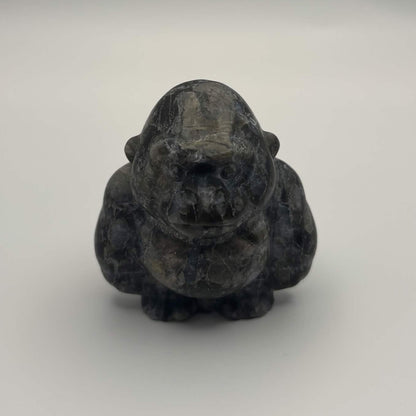 Satin Polished Larvikite Gorilla