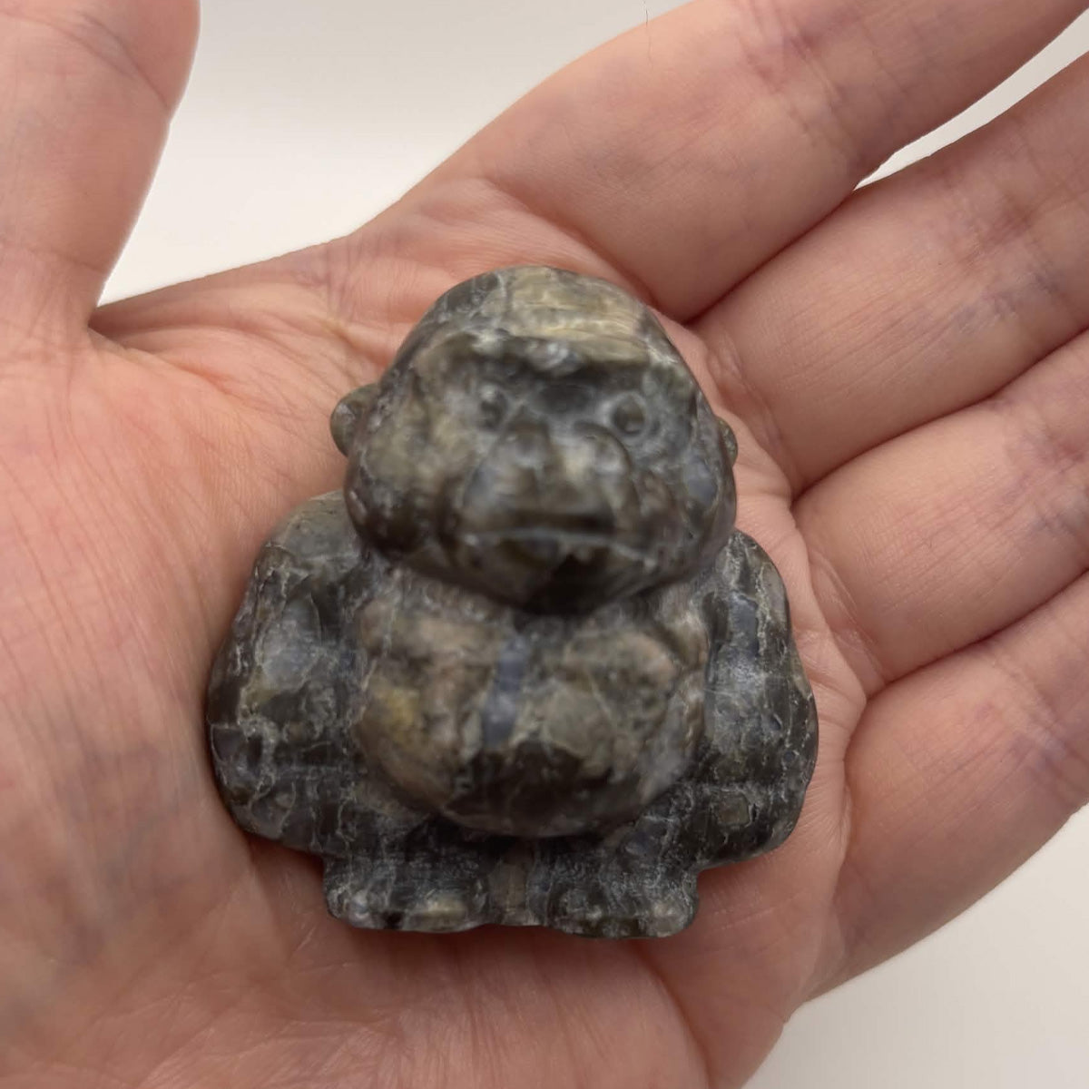 Satin Polished Larvikite Gorilla