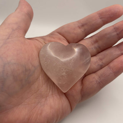 Polished Rose Quartz Heart