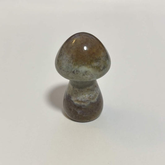 Ocean Jasper Mini Mushroom Carving – Natural Crystal Stone (CR-M2)