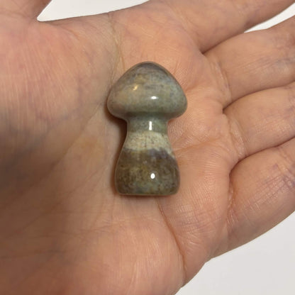 Ocean Jasper Mini Mushroom Carving – Natural Crystal Stone (CR-M2)