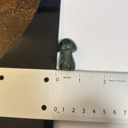 Ocean Jasper Mini Mushroom Carving – Natural Crystal Stone (CR-M3)