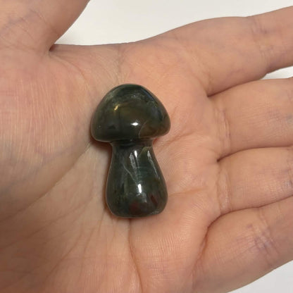 Ocean Jasper Mini Mushroom Carving – Natural Crystal Stone (CR-M3)