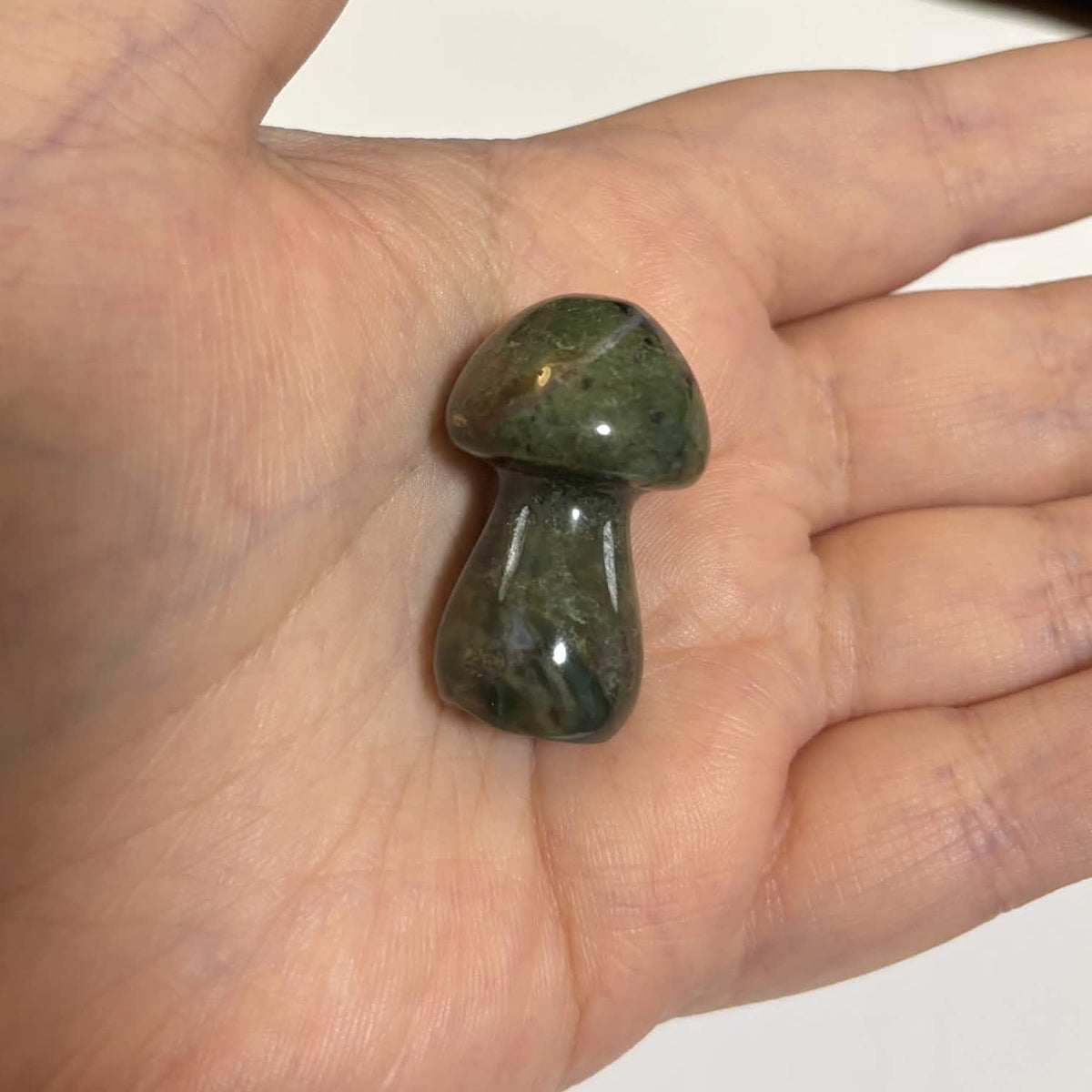 Ocean Jasper Mini Mushroom Carving – Natural Crystal Stone (CR-M4)