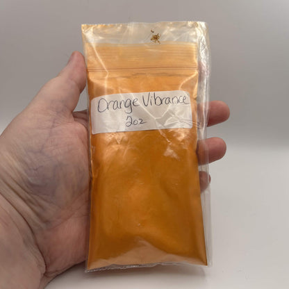 Orange Vibrance Mica Powder — 2 oz Labeled Bag —  Craft Pigment