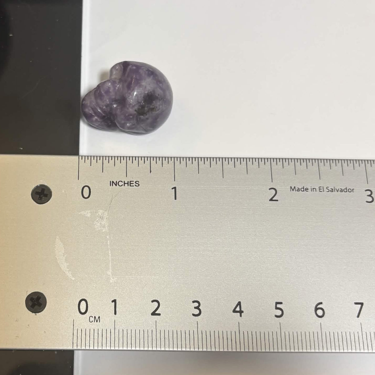 Lepidolite Mini Skull Carving – Natural Polished Crystal Stone (CR-SK1)