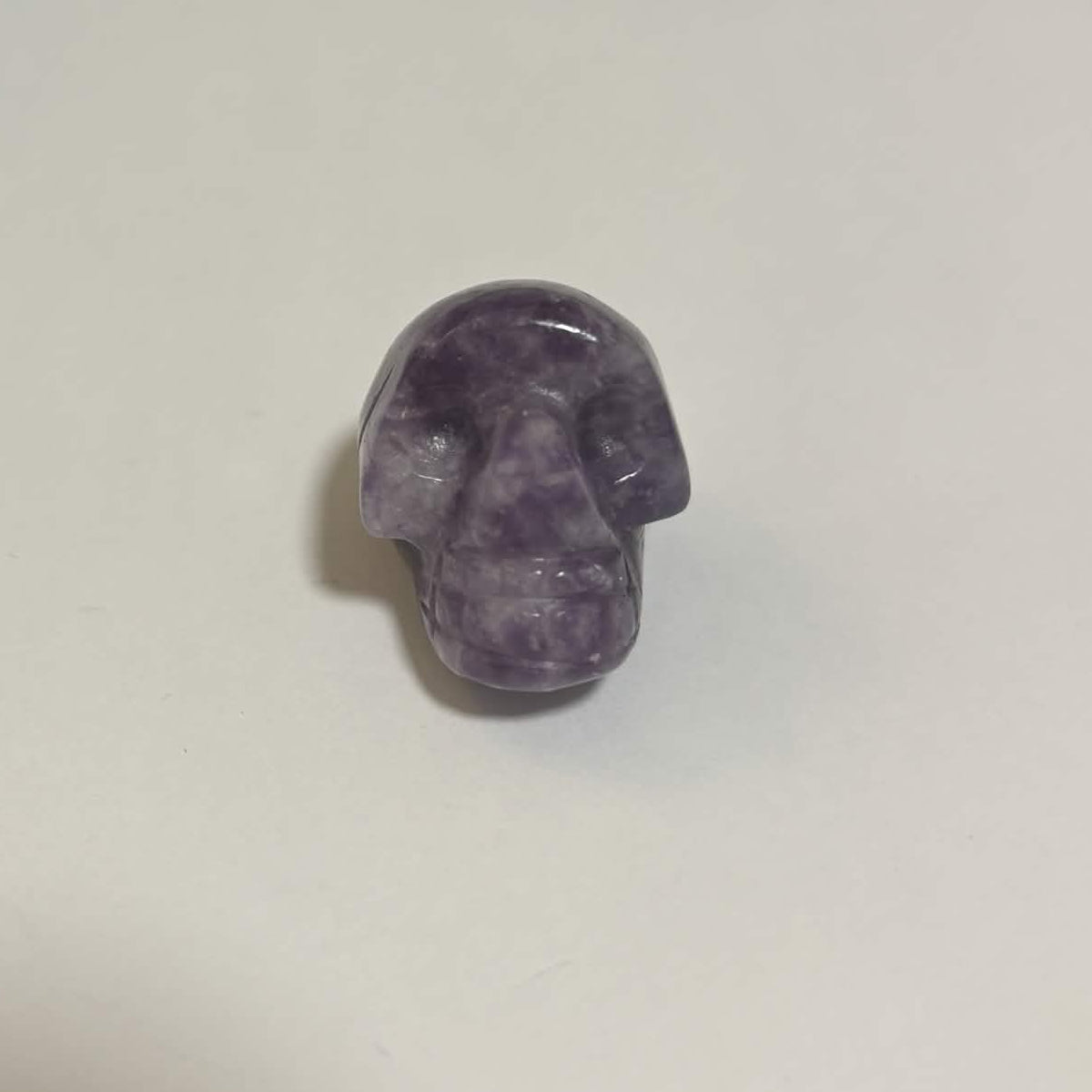 Lepidolite Mini Skull Carving – Natural Polished Crystal Stone (CR-SK1)