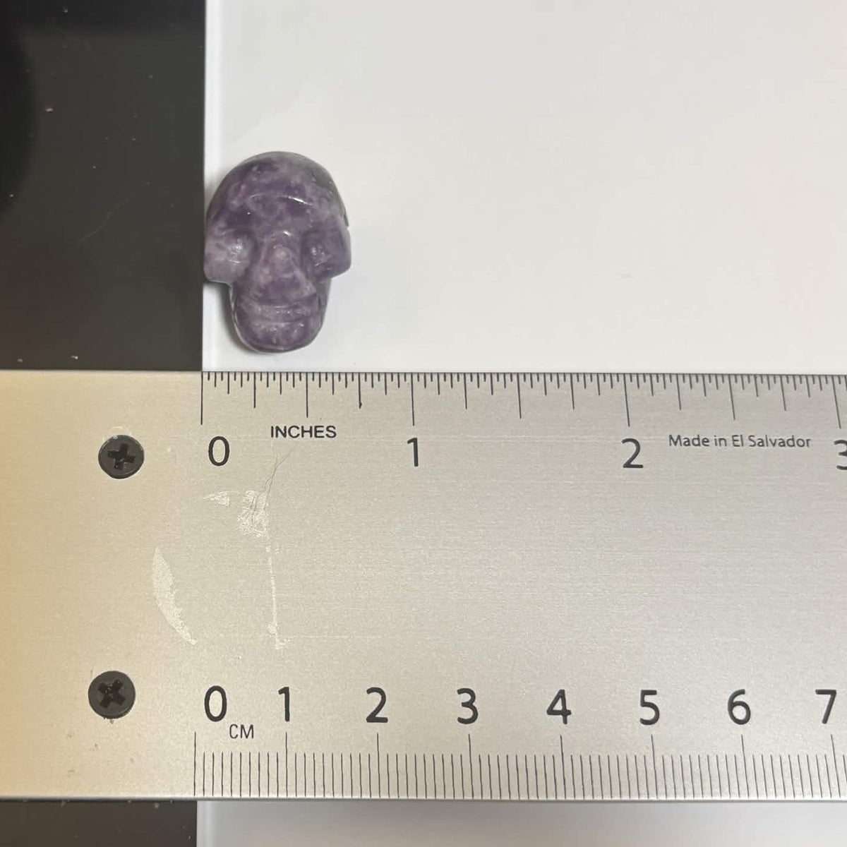 Lepidolite Mini Skull Carving – Natural Polished Crystal Stone (CR-SK1)