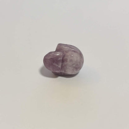 Lepidolite Mini Skull Carving – Natural Polished Crystal Stone (CR-SK10)