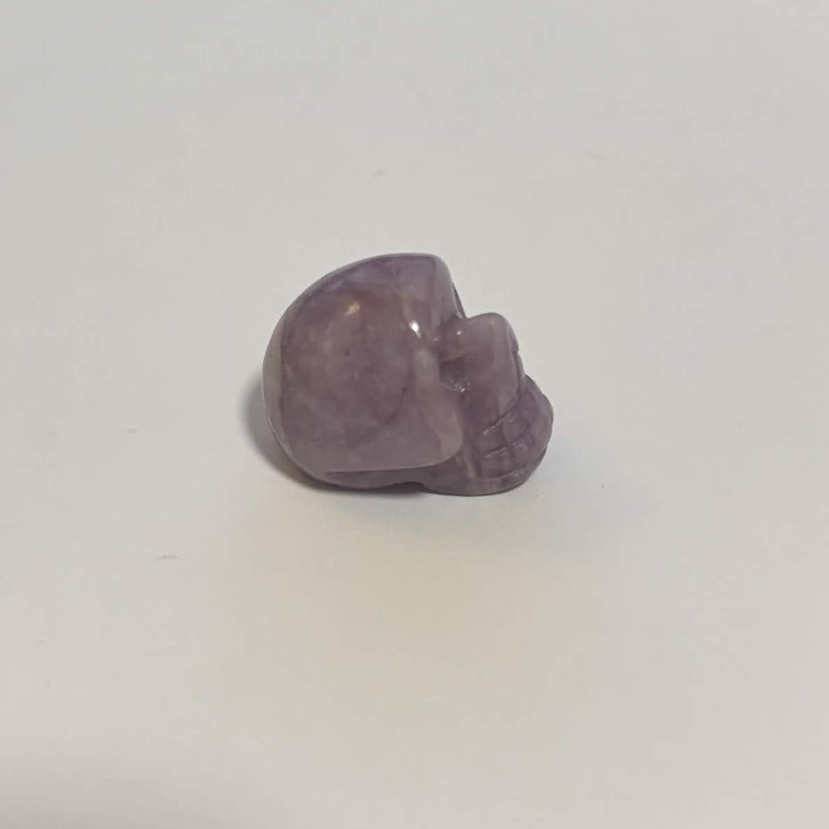 Lepidolite Mini Skull Carving – Natural Polished Crystal Stone (CR-SK2)