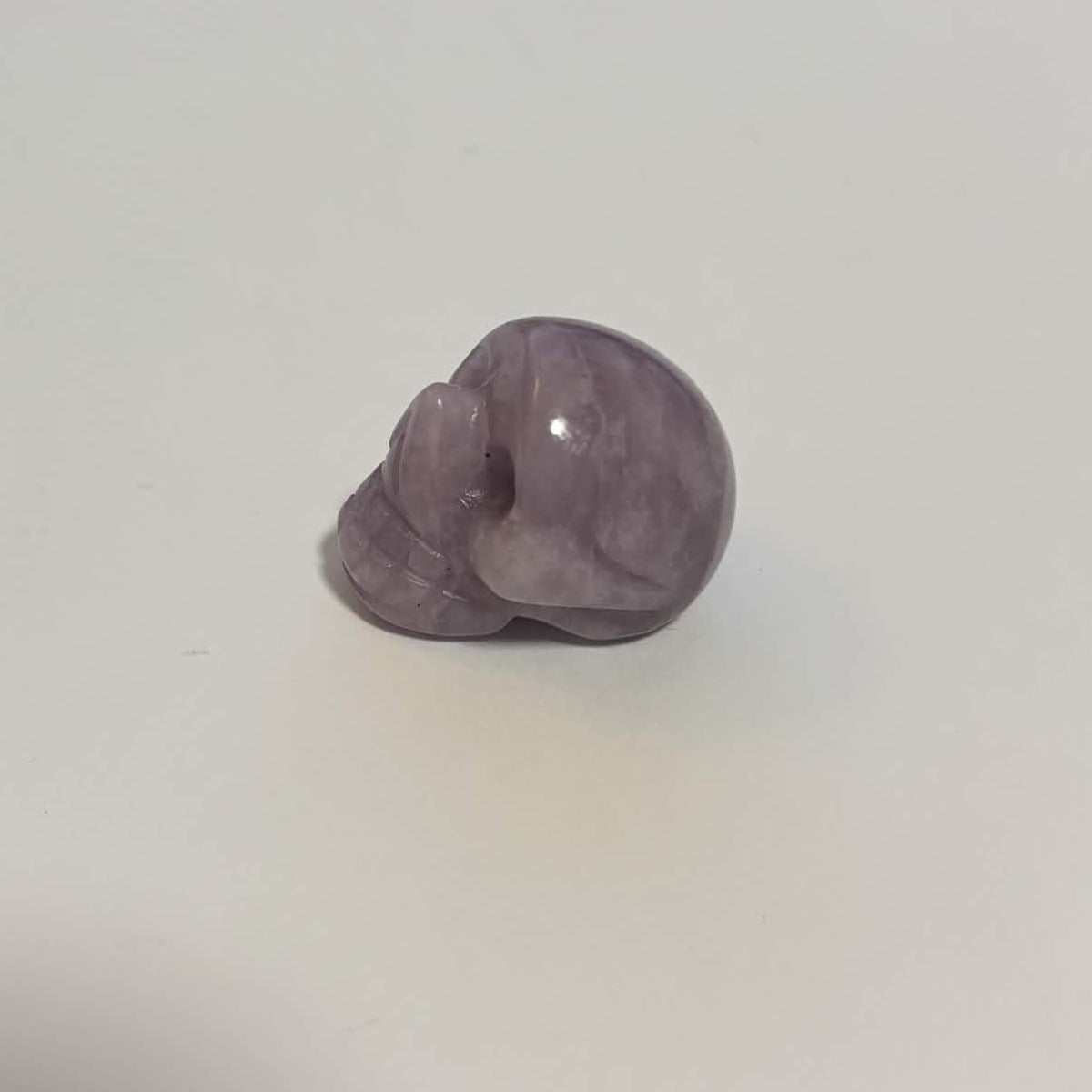 Lepidolite Mini Skull Carving – Natural Polished Crystal Stone (CR-SK2)