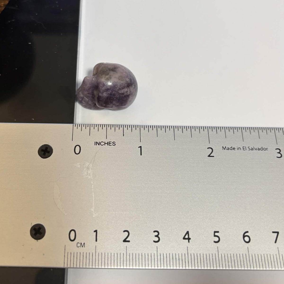 Lepidolite Mini Skull Carving – Natural Polished Crystal Stone (CR-SK3)